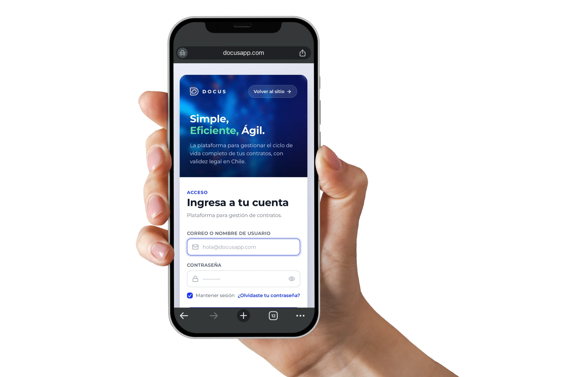 Firma electrónica de contratos desde el celular con Docus